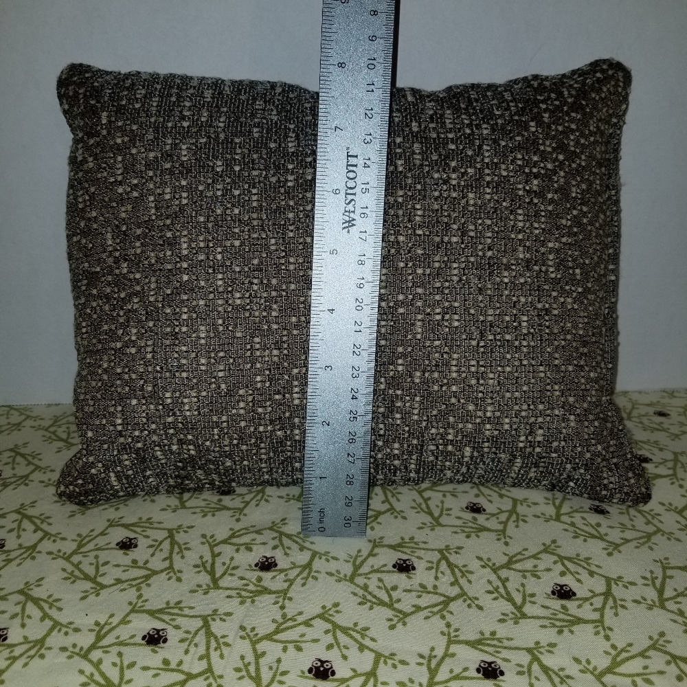 Neutral Small Travel Personal Throw Pillow Brown Tan - Picture 3 of 5